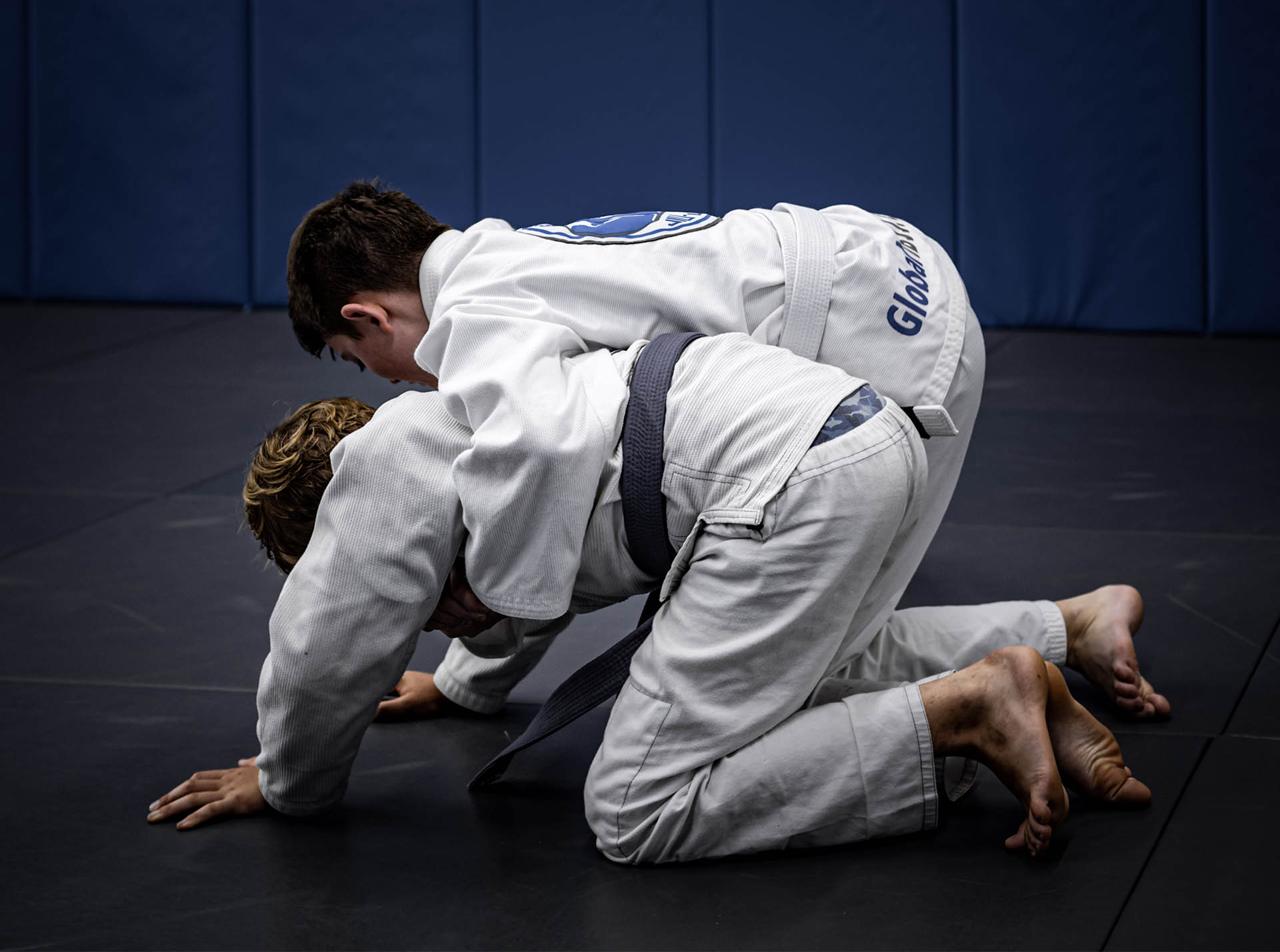 Instructor coaching a student