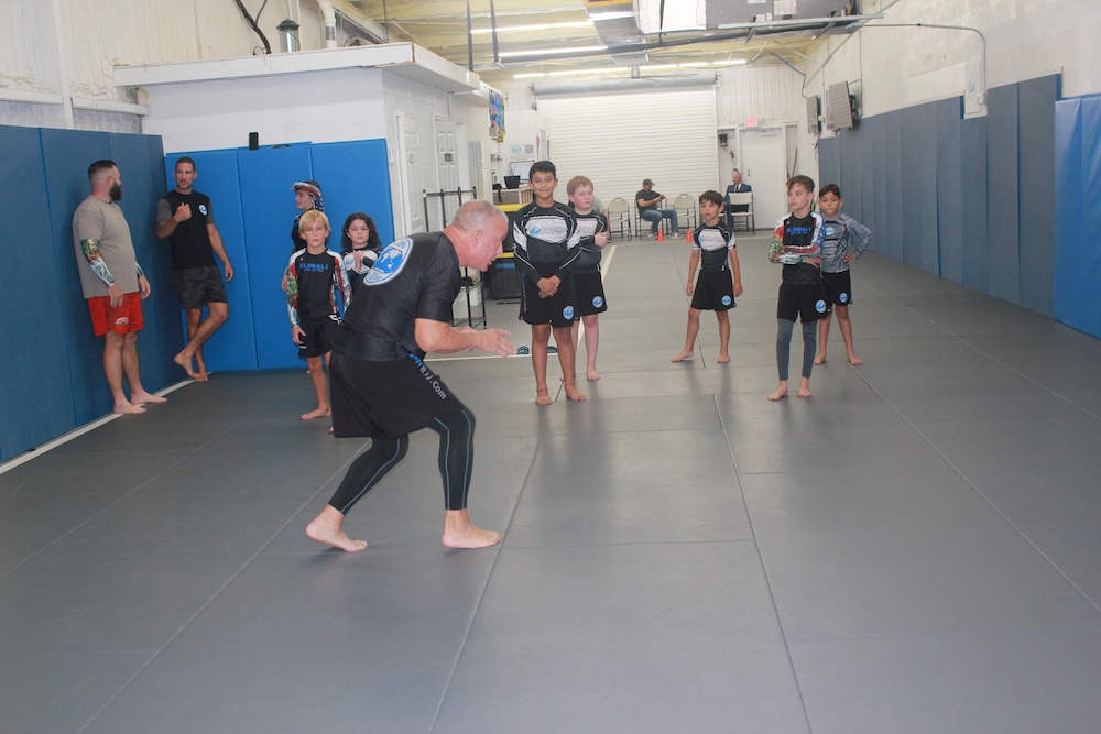 Students on the mat